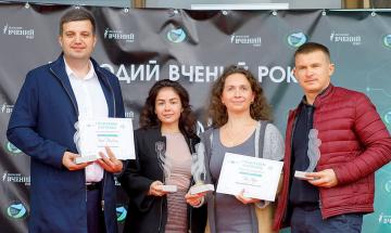 Зліва направо  Ігор Івіцький, Вікторія Воробйова, Інна Трус та Євген Солодкий