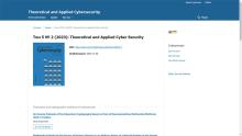 Journal "Theoretical and Applied Cybersecurity"