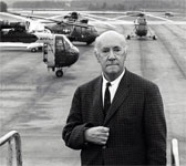 Igor Sikorsky and his helicopters.  Credit: Igor I. Sikorsky Historical Archives, Inc.