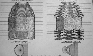 Схеми світильників маяків з книги Т. Стівенсона