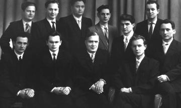 Колектив КПІ, В.Н.Гриднєв та вихованці його школи різних років, 1965 р.