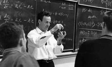 Photo. Фейнман, лауреат Нобелівської премії з фізики 1966 р.