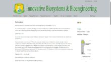 The scientific journal Innovative Biosystems and Bioengineering