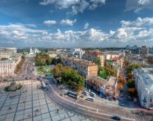 Україна. Київ. Софіївська площа, Дзвіниця Михайлівського монастиря Україна. Київ. Софіївська площа, Дзвіниця Михайлівського монастиря