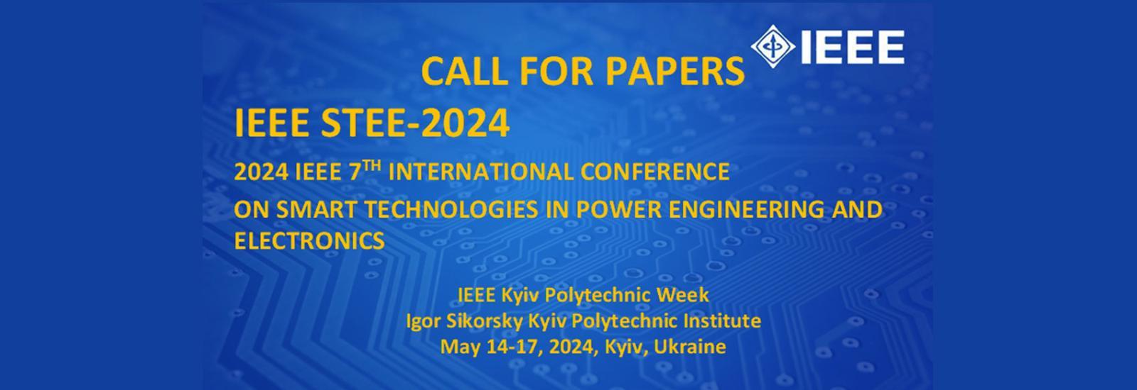 VII Міжнародна науко-технічна конференція IEEE "Smart Technologies in Power Engineering and Electronics"