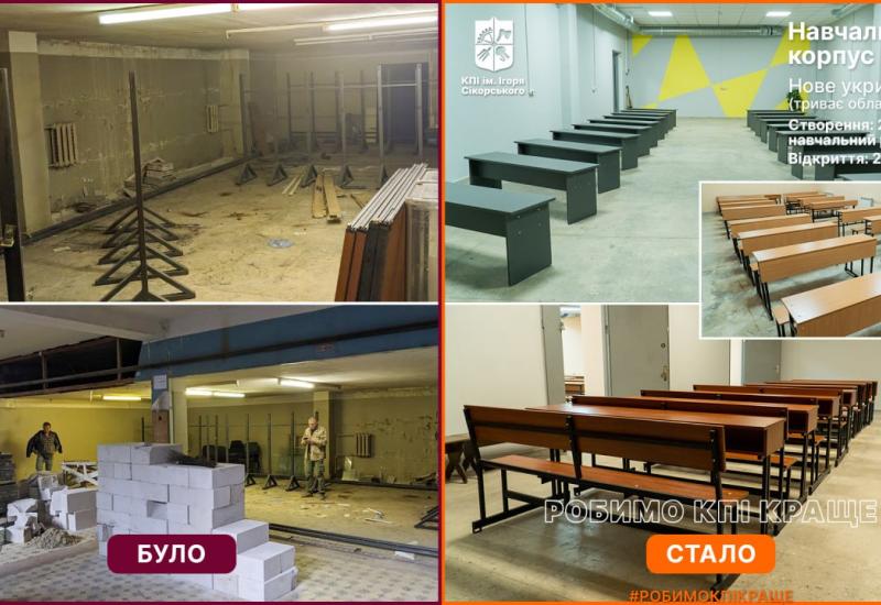 Нове укриття у 5 корпусі КПІ ім. Ігоря Сікорського!