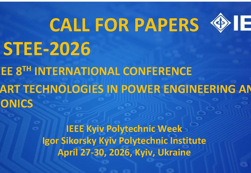 2026 IEEE 8th International Conference on Smart Technologies in Power Engineering and Electronics (STEE)