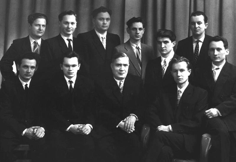 Колектив КПІ, В.Н.Гриднєв та вихованці його школи різних років, 1965 р.