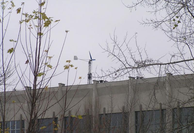 Кампус КПІ. Вітроенергоустановка на даху 22 корпусу
