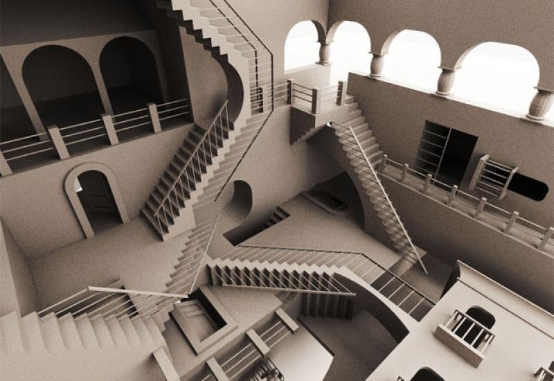 Image. Escher's optical illusion