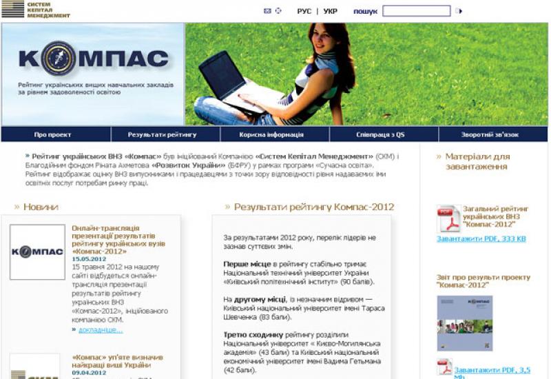 2012.05.15 Рейтинг ВНЗ України "Компас" 2012.05.15 Рейтинг ВНЗ України "Компас"