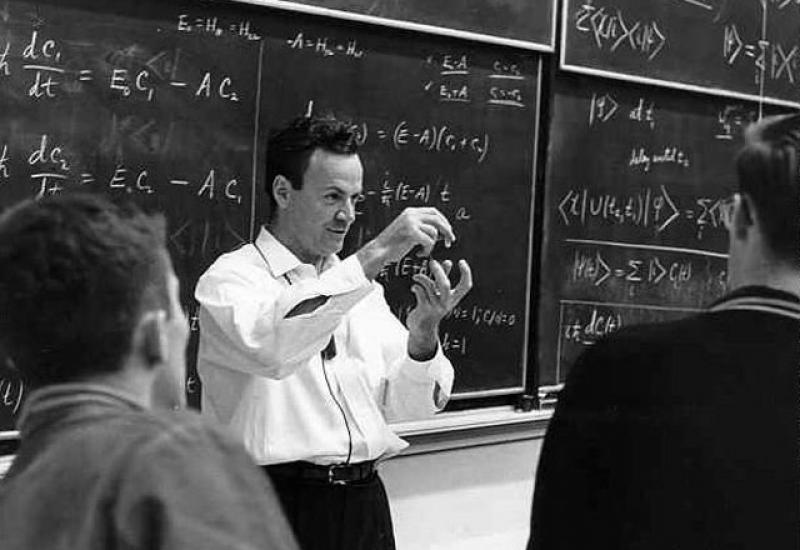 Photo. Фейнман, лауреат Нобелівської премії з фізики 1966 р.