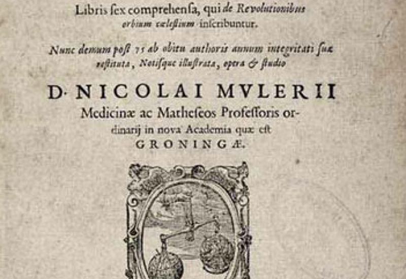 Титульна сторінка книги М. Коперника з електронної виставки бібліотеки ім. В.Вернадського