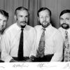 Зліва направо В.А. Скринченко, І.Л. Обозненко, Ю.Б. Гончаров та Ю.А. Писаченко (липень, 1972 р.)